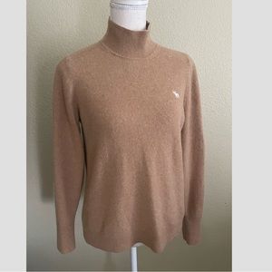 Abercrombie & Fitch Mock-neck 100% Cashmere Sweater in Tan